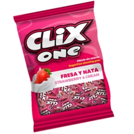 CLIX CHICLES FRESA Y NATA  50GR
